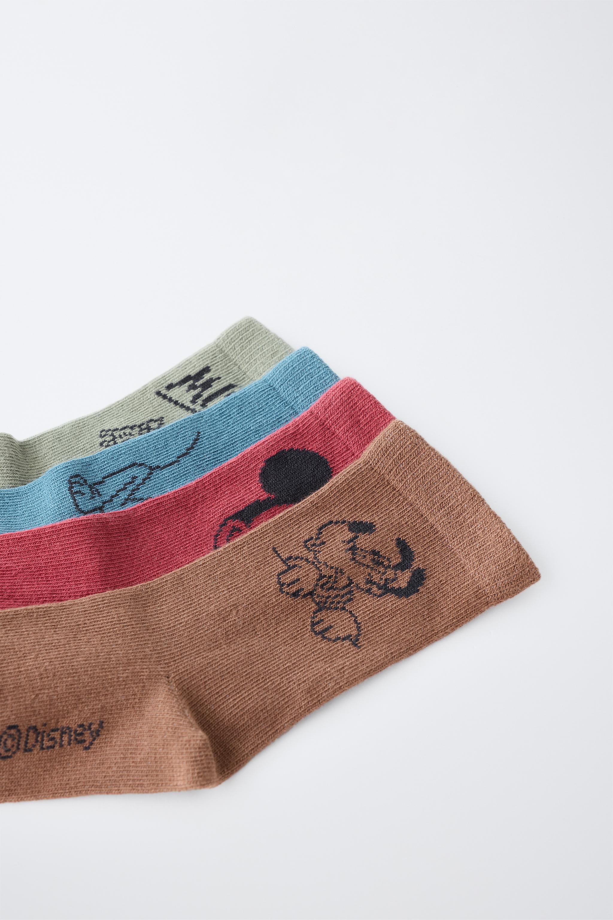 LOT DE QUATRE PAIRES CHAUSSETTES MI-HAUTES MICKEY MOUSE AND FRIENDS © DISNEY